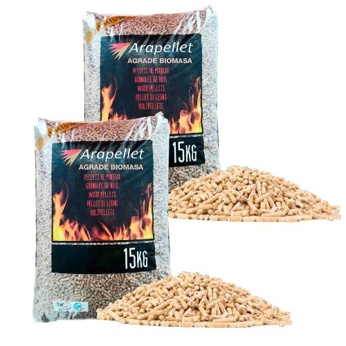 Arapellet Holzpellets ENplus A1 & DINplus – Palette 77 Sack à 15 kg