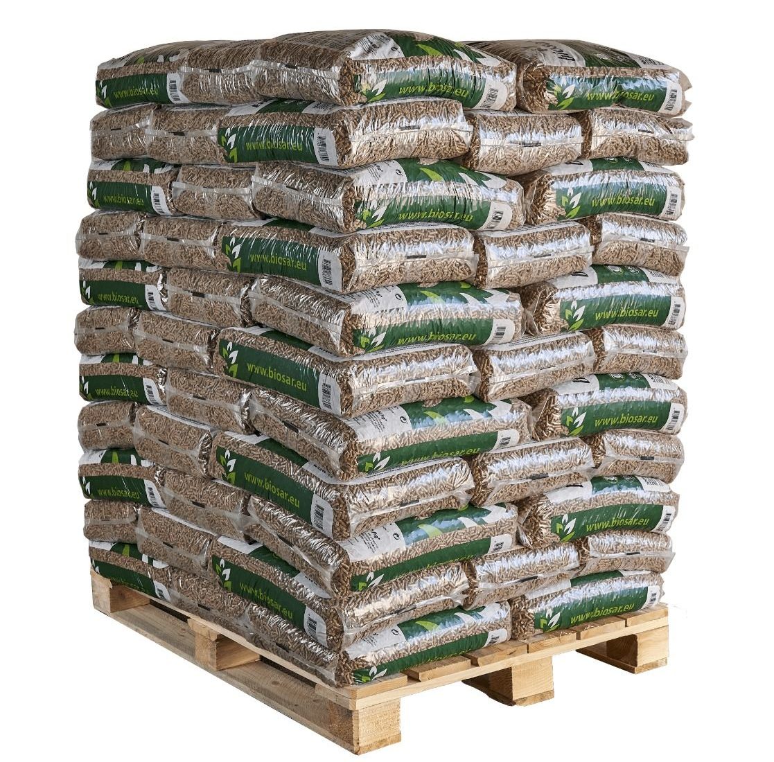 Biosar Holzpellets – Palette 77 Säcke à 15 kg (1.155 kg)