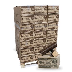 Brazeco Premium Pressbriketts Tagesbrenner – Palette 80 Kartons à 6 Stück