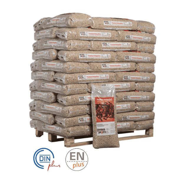 German Pellets DINplus/ENplus A1 – Palette 66 Sack à 15 kg (990 kg)