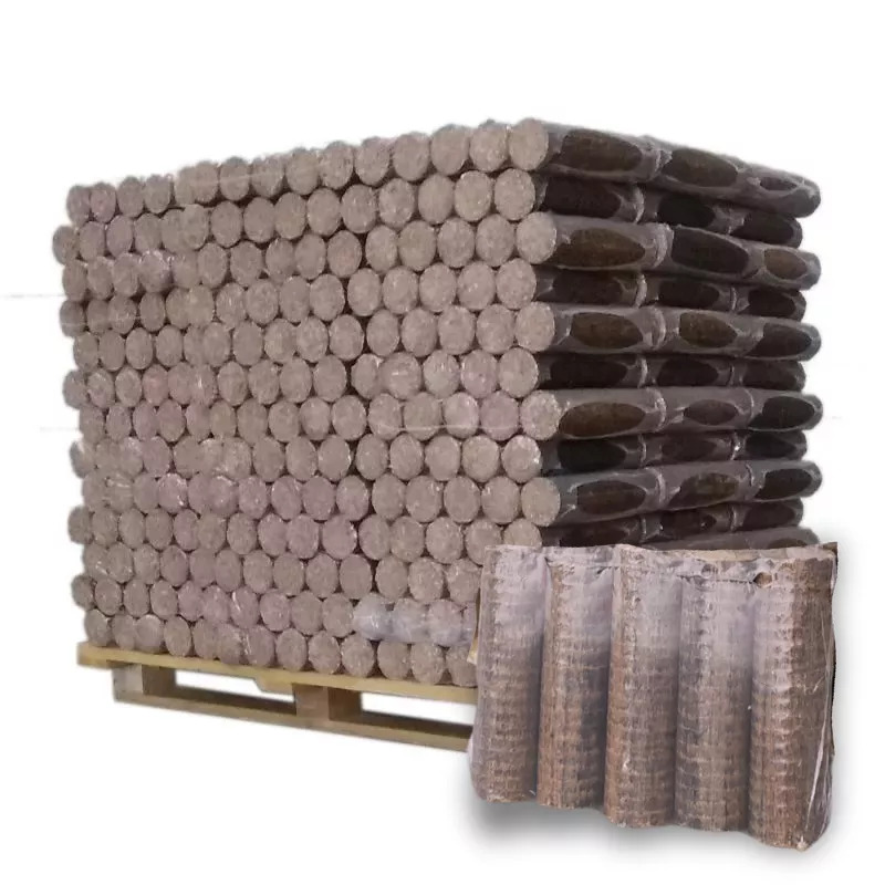 Holzbriketts Confort – 96 Pakete à 5 Stück, Palette ca. 925 kg