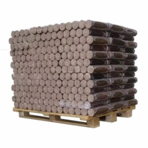 Holzbriketts Laubholz 100 % naturell – Palette 1 Tonne (117 Packs à 5 Stück)