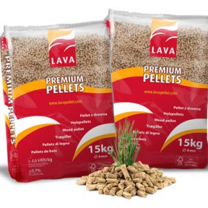 Holzpellets Lava – 100 % Nadelholz, FSC-zertifiziert, 65 Sack à 15 kg