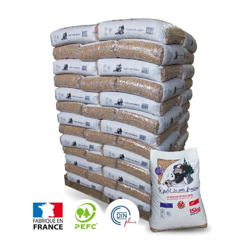 Holzpellets Le Petit Scieur – Palette 65 Sack à 15 kg (975 kg)