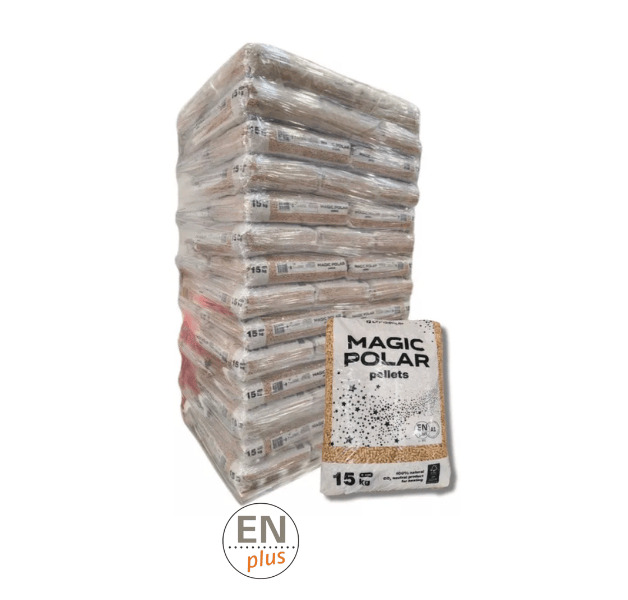 Holzpellets Magic Polar ENplus A1 – Palette 70 Sack à 15 kg (1.050 kg)
