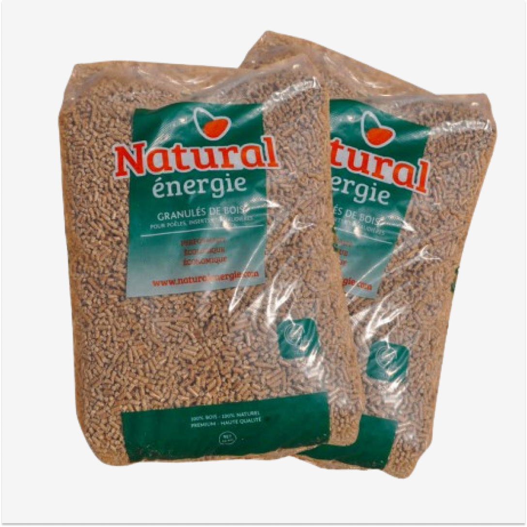 Holzpellets Natural Énergie DINplus – Palette 70 Sack à 15 kg