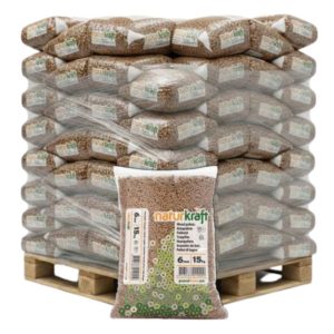 Holzpellets Naturkraft DINplus ENplus A1 – Palette 66 Sack à 15 kg