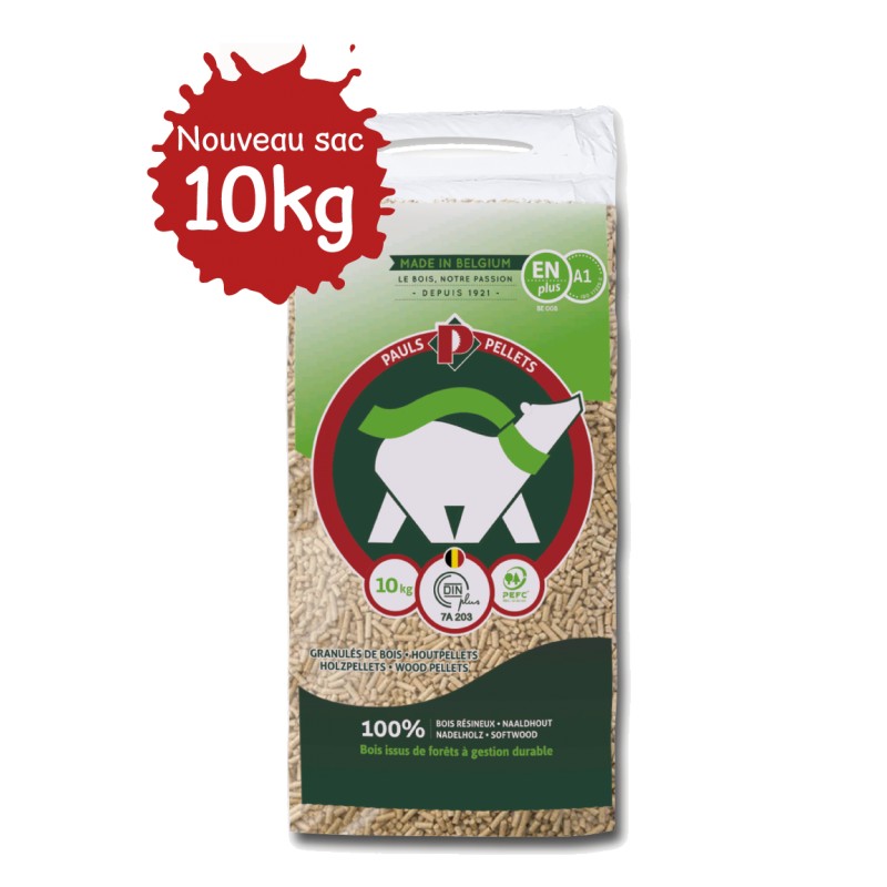Holzpellets Pauls Pellets DINplus / ENplus A1 – Palette 104 Sack à 10 kg (1.040 kg)
