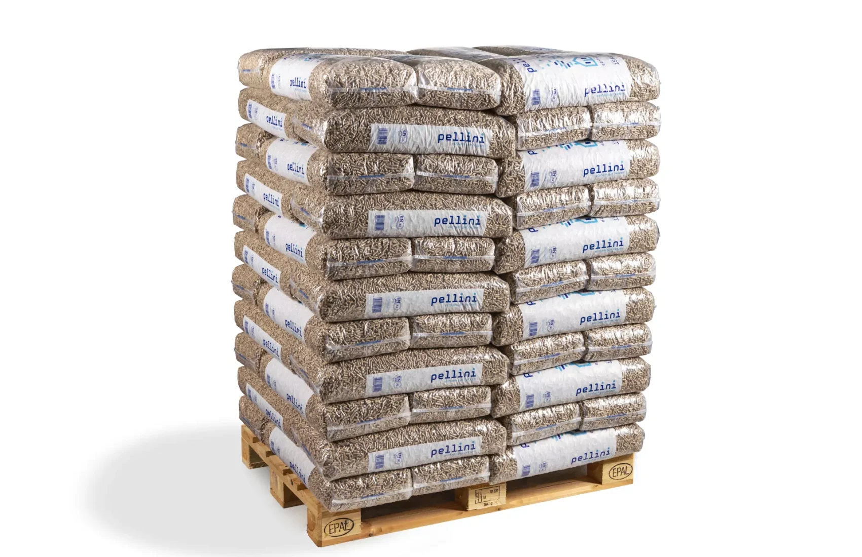 Holzpellets Pellini ENplus A1 – 100 % deutsches Nadelholz, 66 Sack à 15 kg