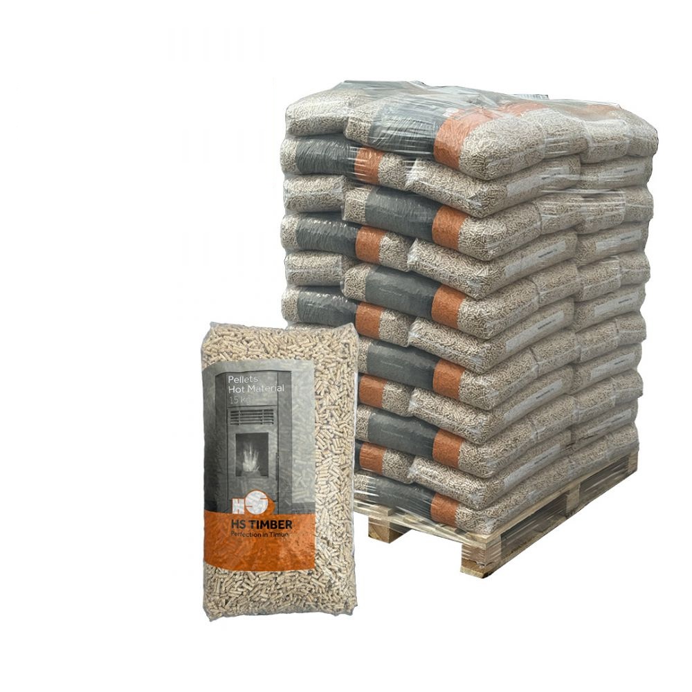 HS Timber Holzpellets DINplus / ENplus A1 – Palette 66 Sack à 15 kg