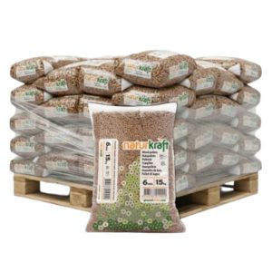 Naturkraft Holzpellets – Halbpalette 34 Sack à 15 kg (510 kg)