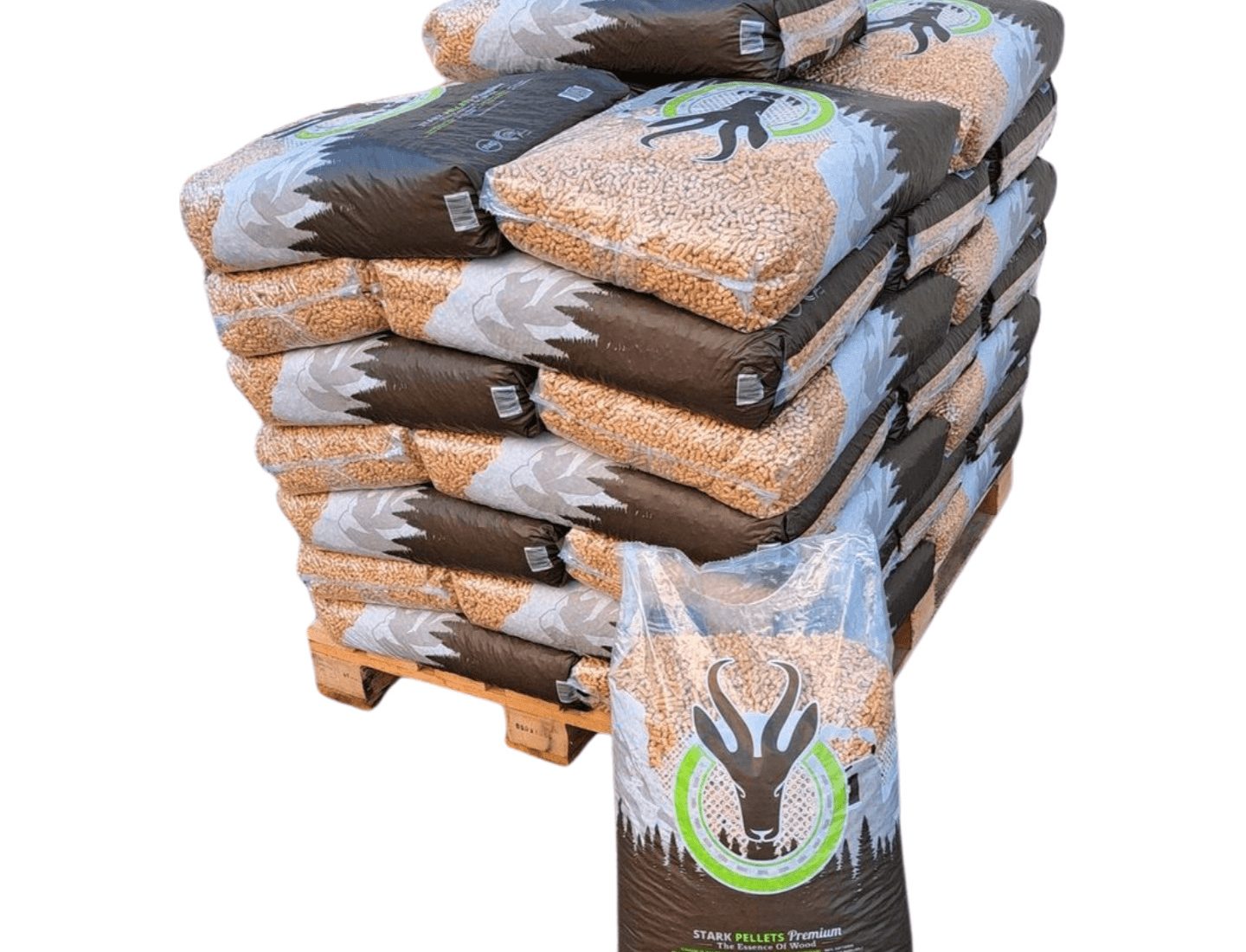 Stark Pellet Holzpellets – Halbpalette 36 Sack à 15 kg (540 kg)