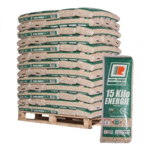 Van Roje Holzpellets DINplus – Palette 65 Sack à 15 kg aus Deutschland